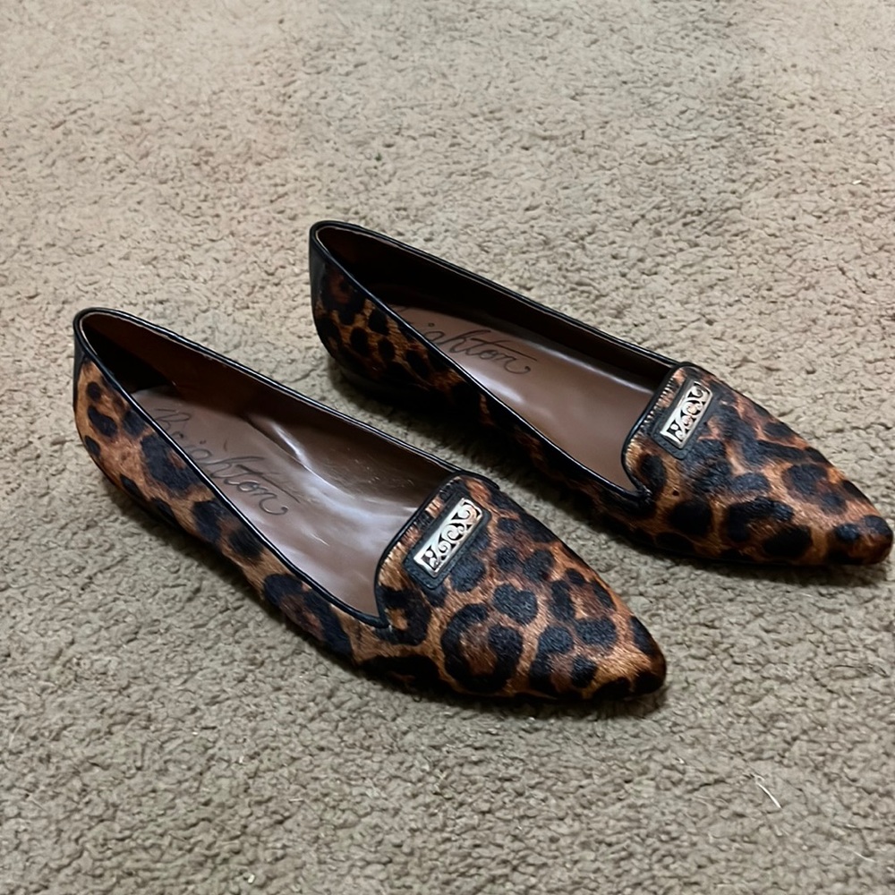 Brighton leopard calf hair flats
